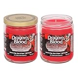 Smoke Odor Exterminator 13 oz Jar Candles Dragon's Blood, (2)