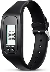 Toddmomy Relógio elegante de silicone, rastreador de atividades físicas, pulseira eletrônica, pedômetro, para caminhadas, homens, mulheres e crianças (branco)