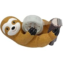 SlothTape Dispenser, Hibucuo Cute Animal Sloth Tape Dispenser, Fun Sloth Small Tape Dispenser,Resin Tape Cutting Tools,for Office Schools Home Kids Wrapping Gifts Novelty Clear Tape Dispenser
