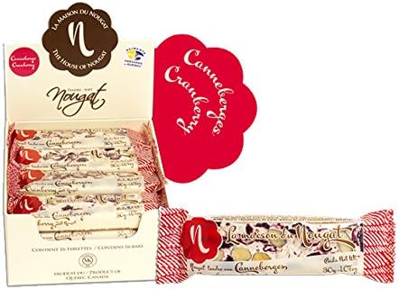 Nougamax Nougats Soft Supreme Cranberry Bars Certified Kosher 1.07oz - 16 pack