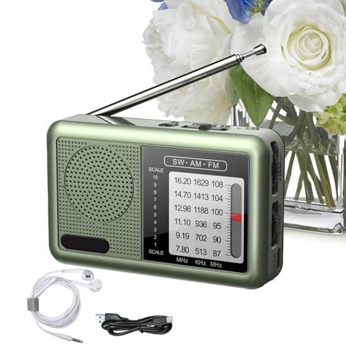Radio ondes courtes anti-isolement compacte avec batterie rechargeable et casque