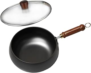 Wok Pan Cookware Induction Cooker Frying Pan for Restaurant Kitchen Home 30cm Glass lid| Nonstick Wok | Kitchen | Cookware