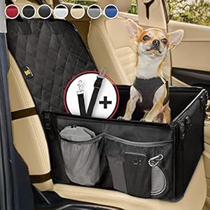 HELDENWERK Extra Stable Dog Car Seat – Reinforced Walls and 5 Straps – Waterproof Dog Car Seat for Back and Front Seat