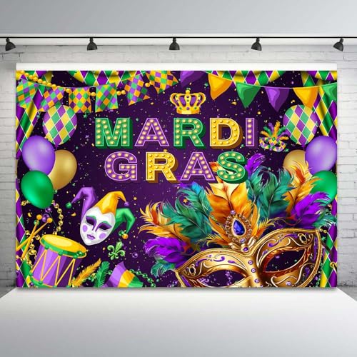 Fondo Fotográfico Mardi Gras 7X5FT Vinilo miniatura 3