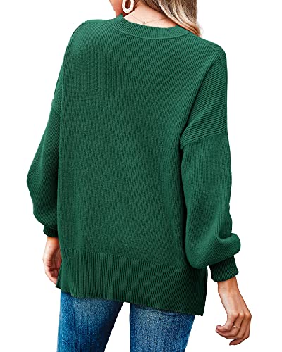Image of Imily Bela Womens Oversized Tunic Sweaters Fall Slouchy Long Sleeve Ribbed Knit Side Slit Pullover Jumper