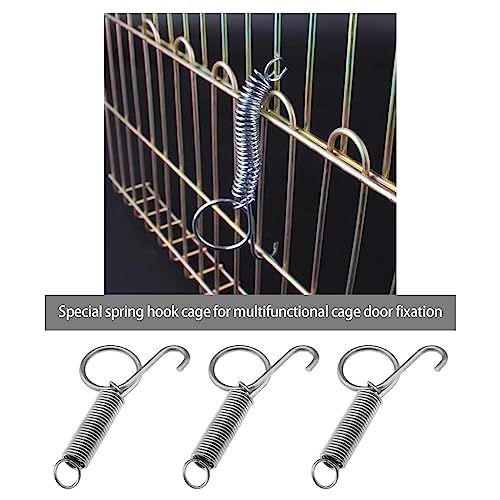Image of The Lord of the Tools 30Pcs Spring Hook Cage Spring Cage Door Hooks Iron Spring Wire Latch Hook Cage Door Fixing Tools for Chickens Pigeons Rabbits 75mm
