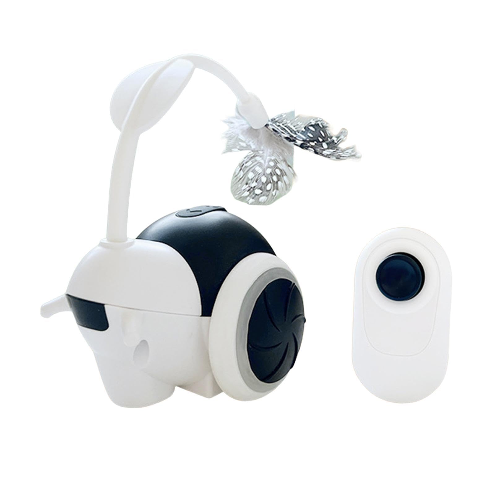 F Fityle Giocattolo Automatico per Gatti, Giocattolo interattivo per Gatti, Accessori per Animali Domestici, arricchimento dell'esercizio per Gatti Adulti, Nero