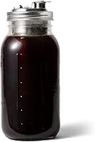Vista 1 de Jarware tapa para infusor de café de infusión fría y té para tarros de albañil de boca ancha, negro