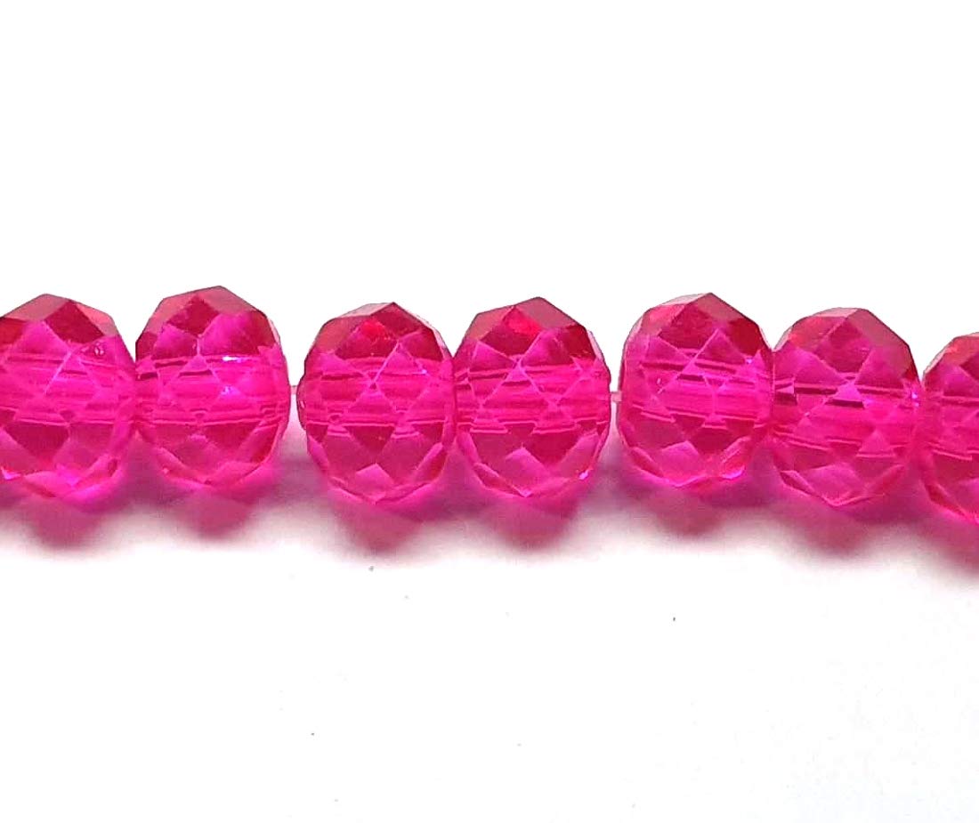 Lot De 160 Perles En Cristal De Bohème à Facettes 6 Mm - Topaze Fumée Légèrement Rosé - Occasion (fond De Stock)