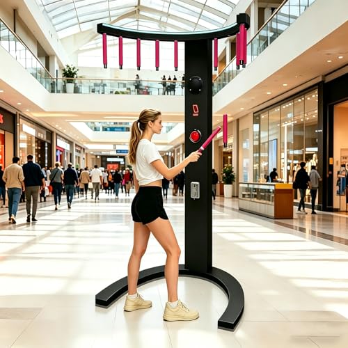JozyJul Máquina Arcade De Reflejos Ojo-Mano, Desafío De Reflejos con Bastones, Juego Arcade De Destreza con Luces Y Sonido; Potenciador De Reflejos para Fiestas, Noches En Familia Y Uso Comercial
