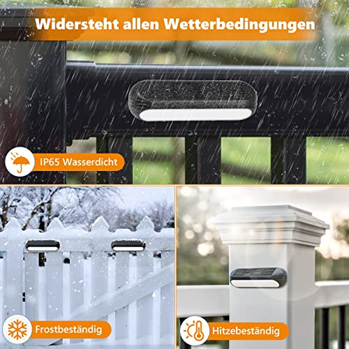 PUAIDA Solarlampen für Außen Garten, 4 Pack Solarleuchten Garten mit Warmweiß und Farbwechseln Licht, IP65 Wasserdicht… – Bild 5