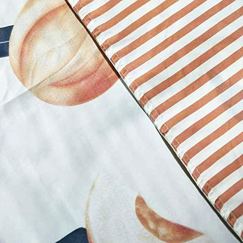 Feelyou Peach Pattern Reversible Duvet Cover Set #TOP8