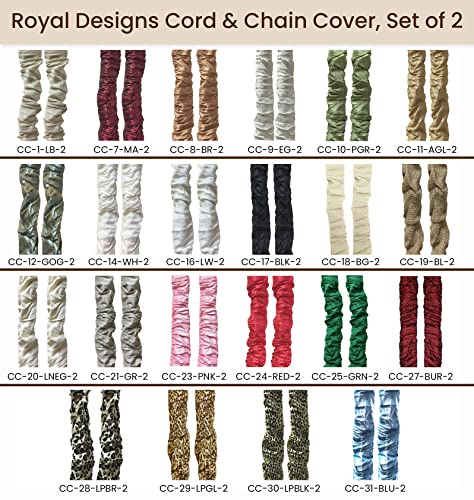 Image of Royal Designs, Inc CC-21-GR-2 Cord & Chain Covers, Gray, 2 Piece