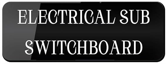 Electrical Sub Switchboard Unisex Acrylic Sign 3x10 Inch - Self-Adhesive with Graphical Symbols, Strong Tape for Door Wall, Durable Outdoor Indoor Safety Signage for Facilities