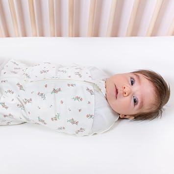 Happiest Baby Sleepea Organic Cotton Baby Swaddle, X-Large | Organic Cotton, Breathable, Hip Healthy, Arms-Out Transition, Two-Way Zipper, Doctor Designed