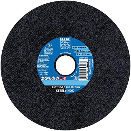 PFERD TOOLS 6" x 0.045" x 7/8" Cut-Off Wheel, Type 1, Pack of 25