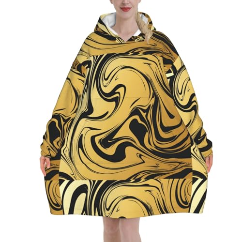 Sweat à capuche flanelle de qualité supérieure au fini marbré cuivré et manches ajustées