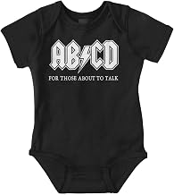 Brisco Brands Cutest Lil Rockstar Music Lover ABCD Baby Romper Boys or Girls