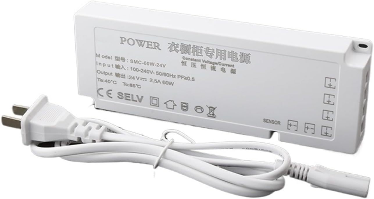 Wardrobe Cabinet Dedicated Power Supply 12V Interface with Induction Switch Ultra-Thin Transformer 24v(50W24V)
