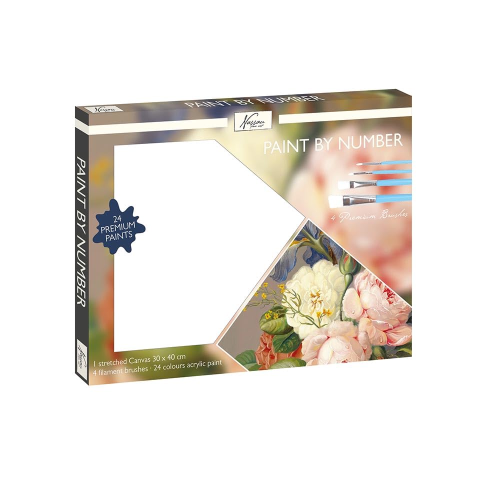 Peinture par numéros fleurs Grafix toile 30x40 cm