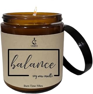 Balance Encouragement Gift Motivational up lifting positivity empowerment Resolution, Inspiration Life Motto history month Black power be proud melanin soy wax candle Black owned candle shop candyco