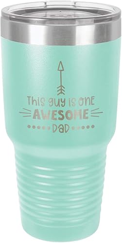 Miniatura 18 de This Guy Is One Awesome Dad Black - Vaso de bebida de 30 onzas con popote y tapa superior deslizante, taza de viaje grabada con láser, comparación