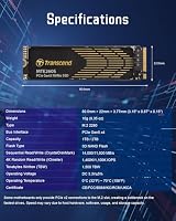 Transcend MTE260S 1TB M.2 2280 NVMe PCIe Gen5x4, 3D TLC, with Dram(Graphene Heatsink), Bis zu 14,000/9,800 mb/s, Interne SSD für Laptop und Desktop-PC – Ansicht 9