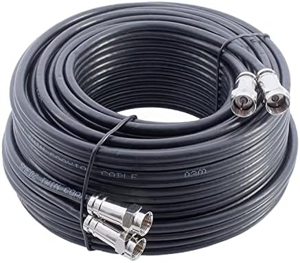 MAST DIGITAL YCAB03L1 Smedz 3 m Twin Satellite Shotgun Coax Cable Extension Kit with Premium Fitted Compression F Connectors for Sky Q, Sky HD, Sky+ and Freesat - White