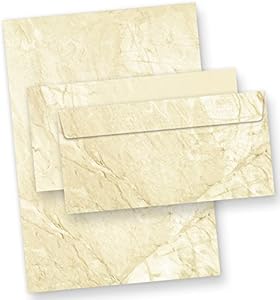 TATMOTIVE Marmor Briefpapier Set, 25 Sets