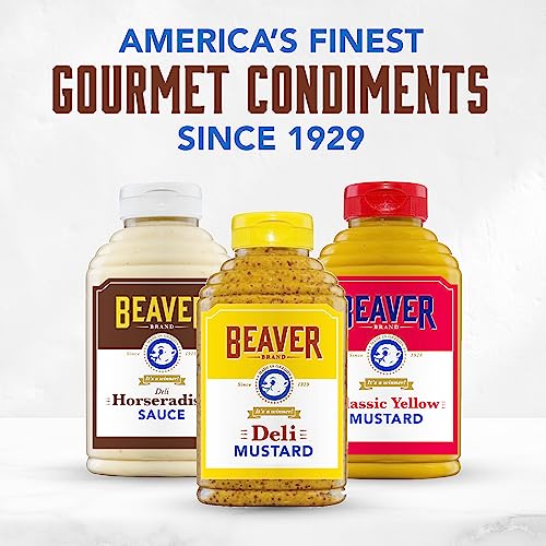 Beaver Condiment Squeeze Bottles Variety Pack, Deli Horseradish, Deli Mustard And Classic Yellow Mustard (Pack Of 3) #TOP5