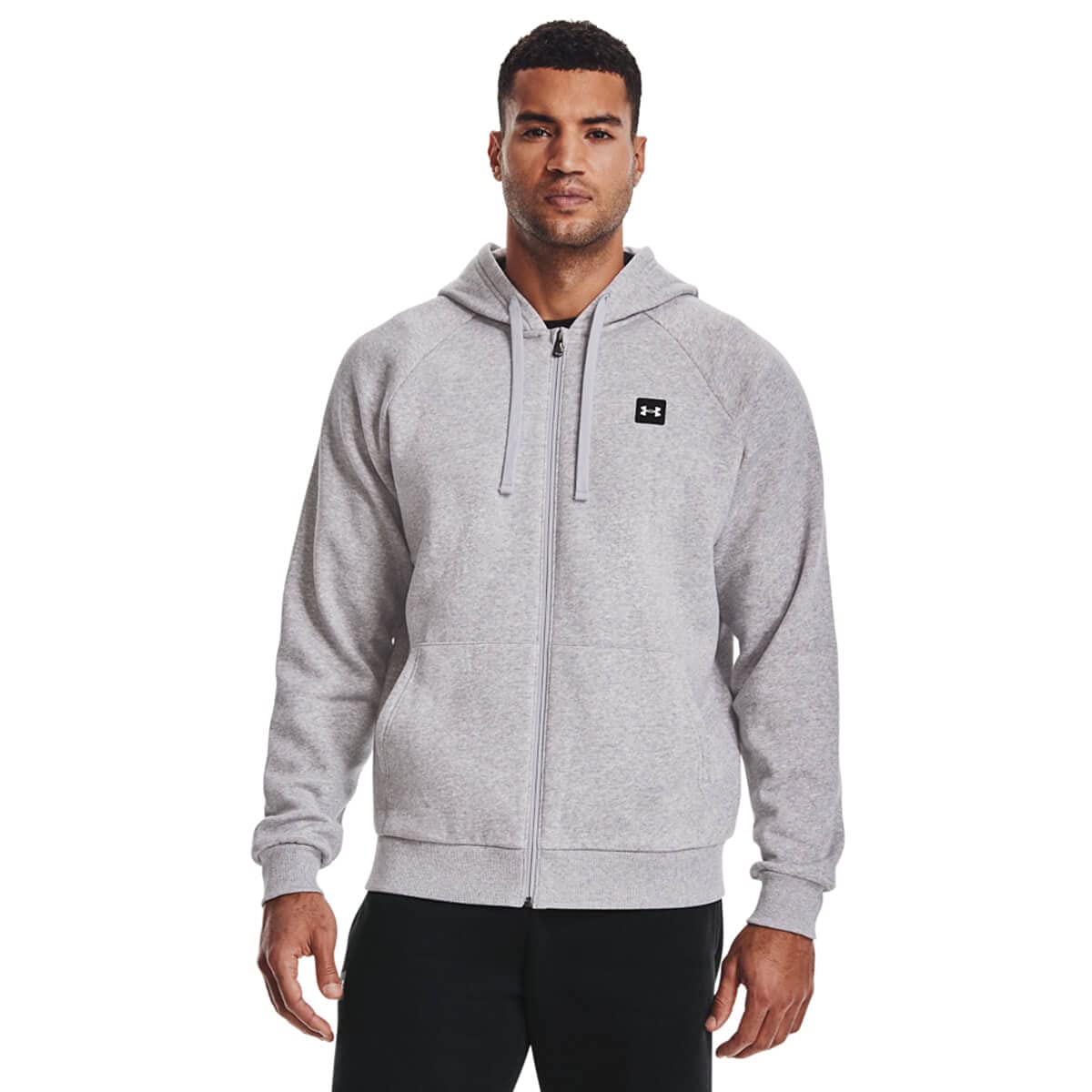 Under Armour Herren Ua Rival Cotton Fz Hoodie sportliche Sweatjacke, Warmer Kapuzenpullover mit durchgehendem Reißverschluss (1er Pack)
