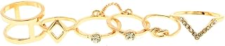 Set of 6 Multiple-Ring-Set Gold-Tone Size 4.00
