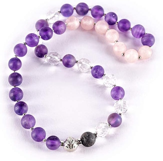 VitaJuwel Bodhi Charms Wrap Bracelet WELLNESS Edition | Amethyst, Rose Quartz, Clear Quartz, 925 Sterling Silver
