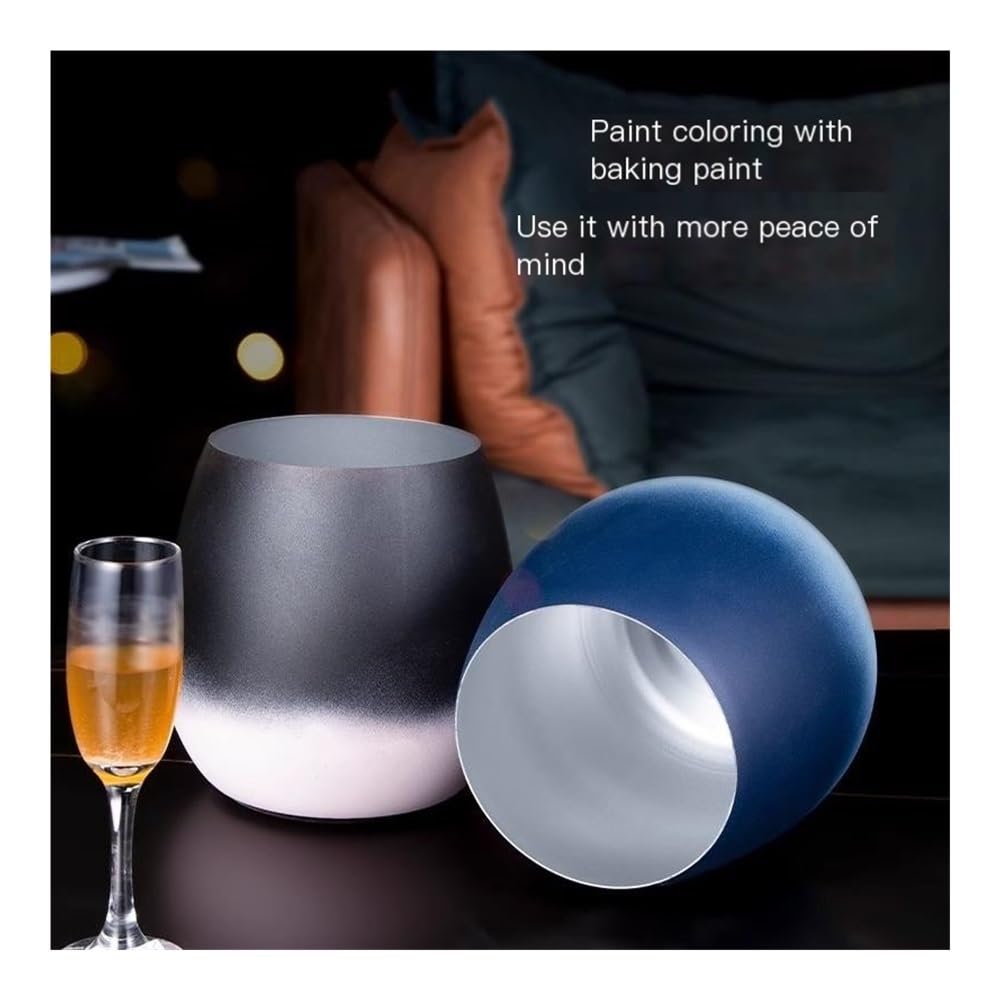 Secchiello per Il Ghiaccio, Secchiello for Ghiaccio in Acciaio Inossidabile, Secchiello for Champagne, Vino e Birra(Black)