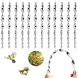 ☀【Ahuyenta a los pájaros】 El diseño en espiral permite que las varillas en espiral de los pájaros reflejen la luz en múltiples ángulos de refracción. Puede prevenir, confundir y evitar que los pájaros se adapten al medio ambiente, lo cual es especialmente útil cuando hay brisa o bajo la luz solar directa.