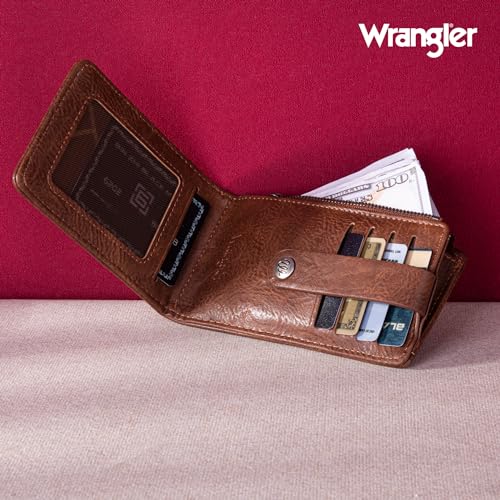 Wrangler Wallet for Women Bifold Wallets Vintage Minimalist Wallet with ID Window2