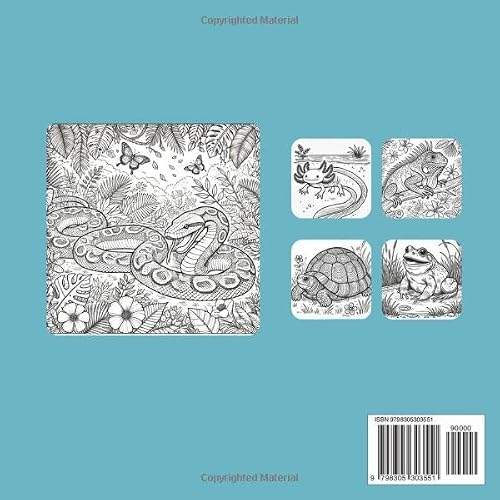 Reptiles and Amphibians Adult Coloring Book: Reptiles and Amphibians Coloring Book for Adults, Fun and Relaxing Designs, Great for Stress Relief, Fun Facts Included! (Animal Facts and Colors)