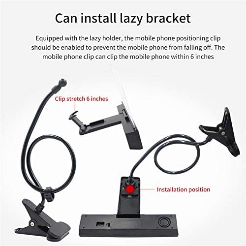 DYHQQ 5-in-1 Bluetooth Spearker 3D HD Mobile Phone Screen Magnifier Amplifier Movie Video Cell Phone Enlarger Screen Phone Projector for All Samrtphones Android and Phone
