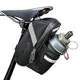 ▶ Fácil instalación: se utilizarán 3 correas de velcro para ayudarlo a sujetar la bolsa a su bicicleta. Las correas de velcro son ajustables. Simplemente envuélvalo y ajústelo a la longitud adecuada.