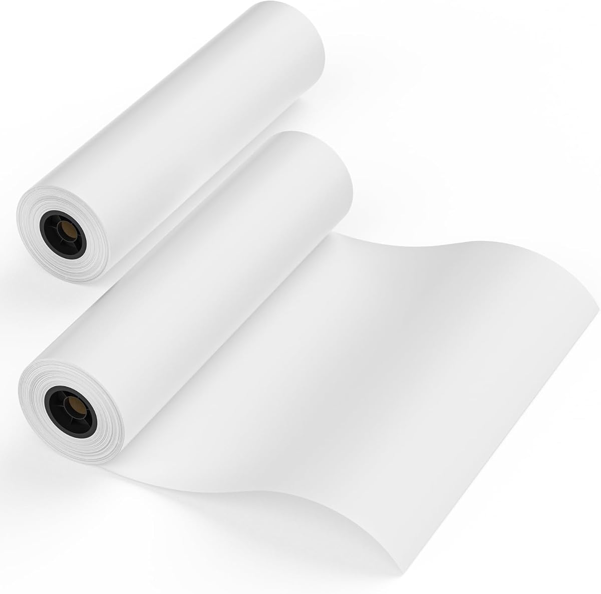 Papel de formato ancho de 36" x 150', 2 rollos de papel para trazador para impresión CAD en impresoras de inyección de tinta de gran formato, rollos Bond CAD de núcleo de 20 lb y 2"