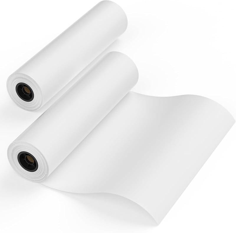 Papel de formato ancho de 36" x 150', 2 rollos de papel para trazador para impresión CAD en impresoras de inyección de tinta de gran formato, rollos Bond CAD de núcleo de 20 lb y 2"