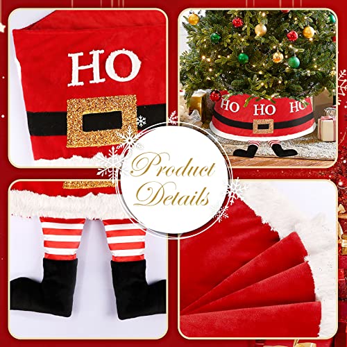 Nibesser Christmas Tree Collar, 30 Inches Tree Skirt Ring With Santa Claus Pattern Tree Basket Rustic Farmhouse Christmas Decoration Tree Stand Cover Plastics Sheets With Collar Cover Xmas Ornaments #TOP1