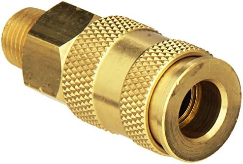 Milton Industries S-765 HI-Flo V-Style -FeetA,M,V-Feet 1/4-Inch MNPT Brass Body, Single