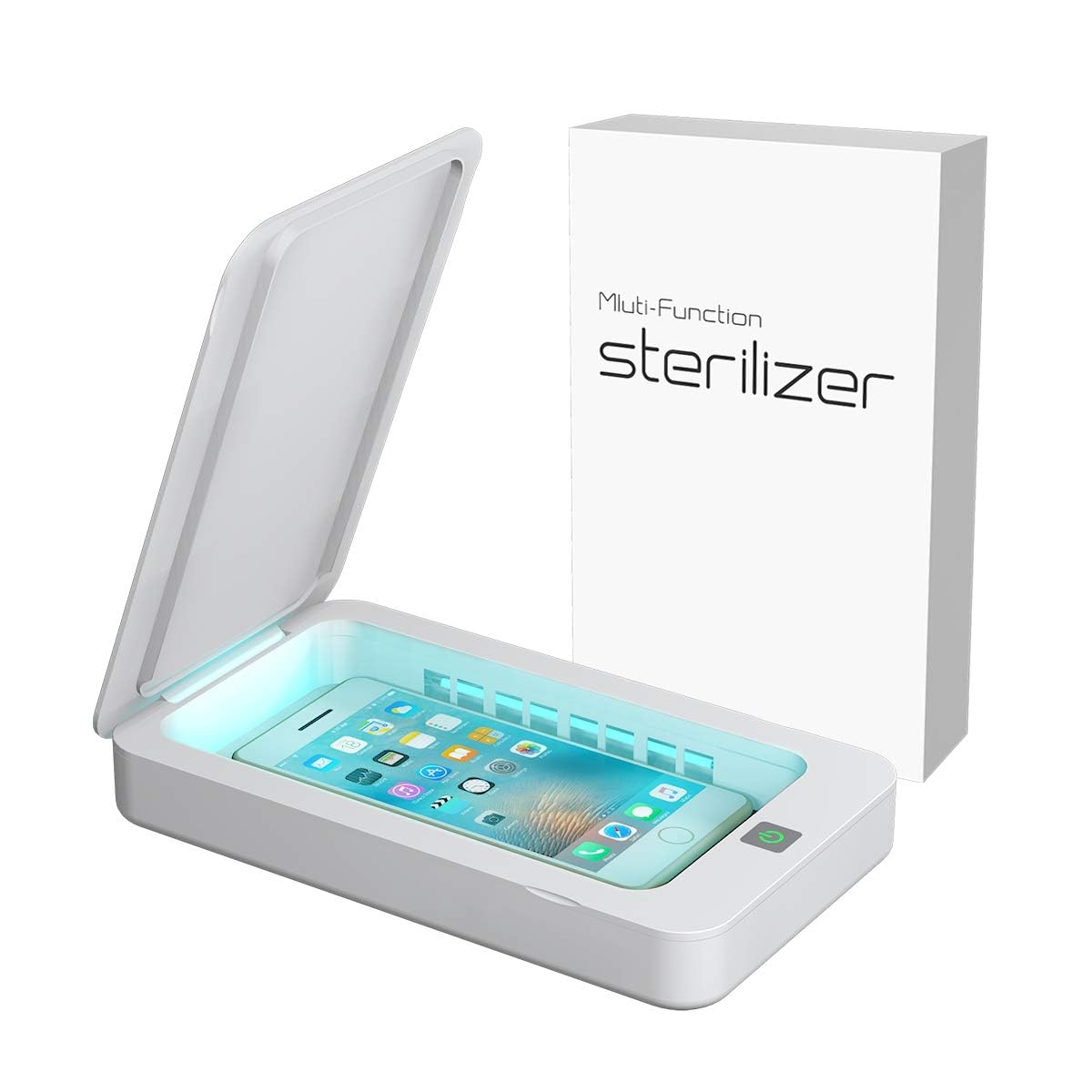 UV-Licht-Desinfektionsbox, Handy-Reinigungsbox, tragbare UVC-Reinigungsbox, Aromatherapie, 360°-UV-Sterilisator-Box für Handy, Zahnbürsten, Schmuck, Kopfhörer, Uhren, Schlüssel, Brille
