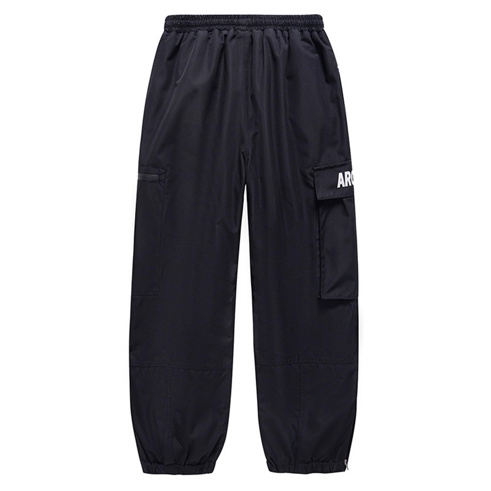 Generisch Schneehose Damen Winter Wasserdicht Gummizug Atmungsaktiv Skihose Damen Herren Baggy Warm Snowboardhose Damen Herren High Waist Weit Outdoor Skihosen Lang Ski Hosen für Männer Frauen