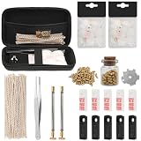 100 Pcs Lighter Flint (2.3mm), Wicks, Cotton, Screws, Felt & Rubber Pads | 100 pcs flints (2.3mm), 30 wicks...