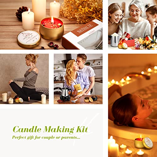Unitystar Candle Making Kit With Electronic Hot Plate, Soy Christmas Candle Making Kit 1Lb Soy Candle Wax For Candle Making Diy Candle Maker Supplies With Wax Melter, Pouring Pot, Cotton Wicks #TOP4