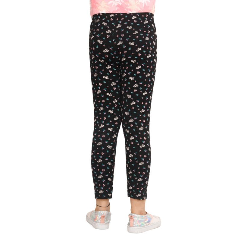 Image of ARIEL Cotton Printed Non-Transparent Regular Fit Ankle Length Leggings for Girls
