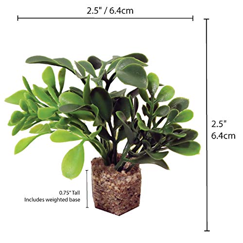 image for Current USA Small Button Leaf Artificial Aquarium Plant Decor with Wei