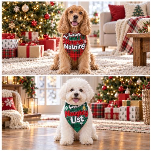 2 Pcs Dog Christmas Bandana Triangle Large Dog Outfit for Puppy Pets — 사진 4